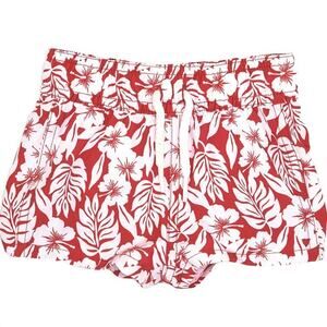 Class Club Starting Out Boys Hibiscus Palm Print Floral Coastal Swim Shorts 6/7